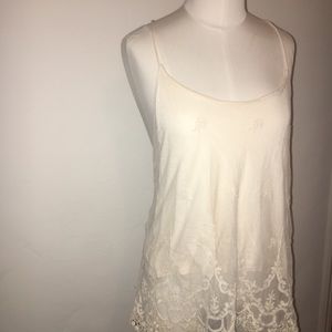 Ivory lace tank top